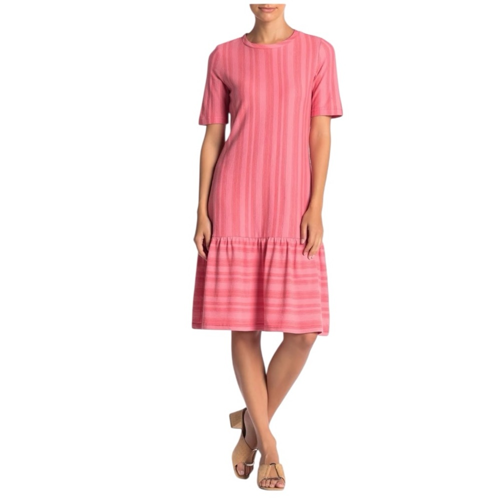 Ella Moss Women's Camilla Striped Trumpet Midi Dress Size Medium - Picture 4 of 10